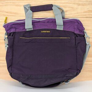 Lands' End Purple Laptop Bag Padded Shoulder Strap Messenger Tote Briefcase 15"